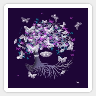 Tree of life with io moths Sticker